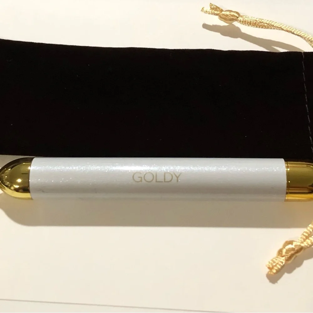 Goldy Facial Roller Massager with Gold Accents